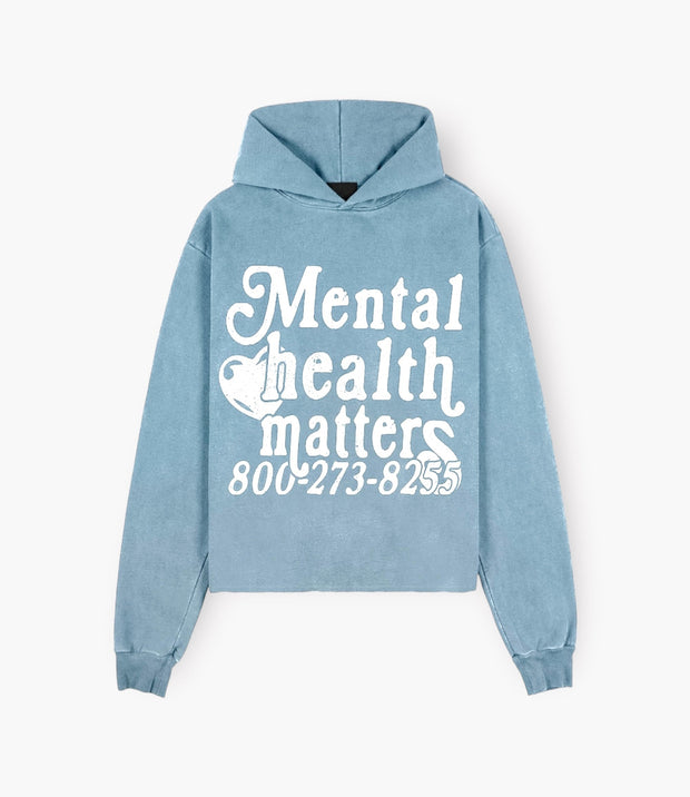 Mental Health Matters Hoodie - Anniversary Blue