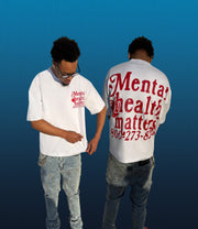 Double Print Mental Health Matters Tee - Red