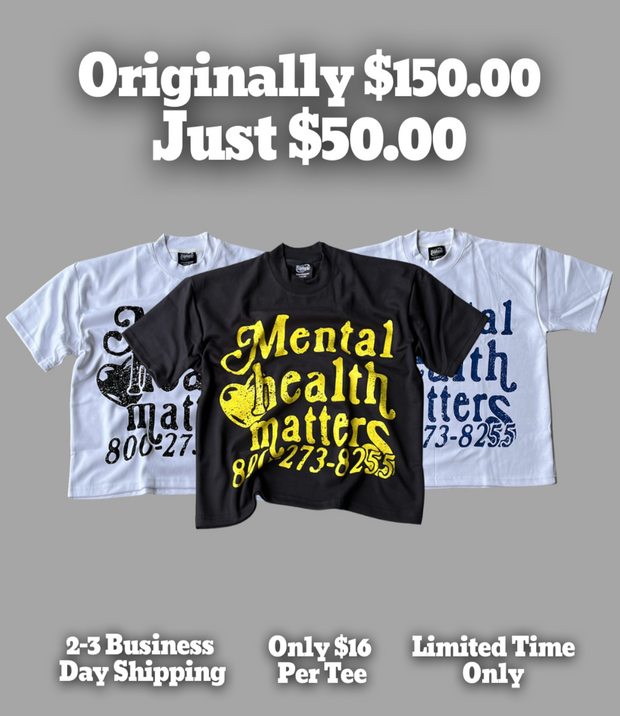 3 T-Shirt Bundle ‘Mental Health Matters’