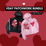 2 Hoodie Bundle - "Vday Patchwork"