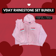 Hoodie & Pants Bundle - "Vday Rhinestone"